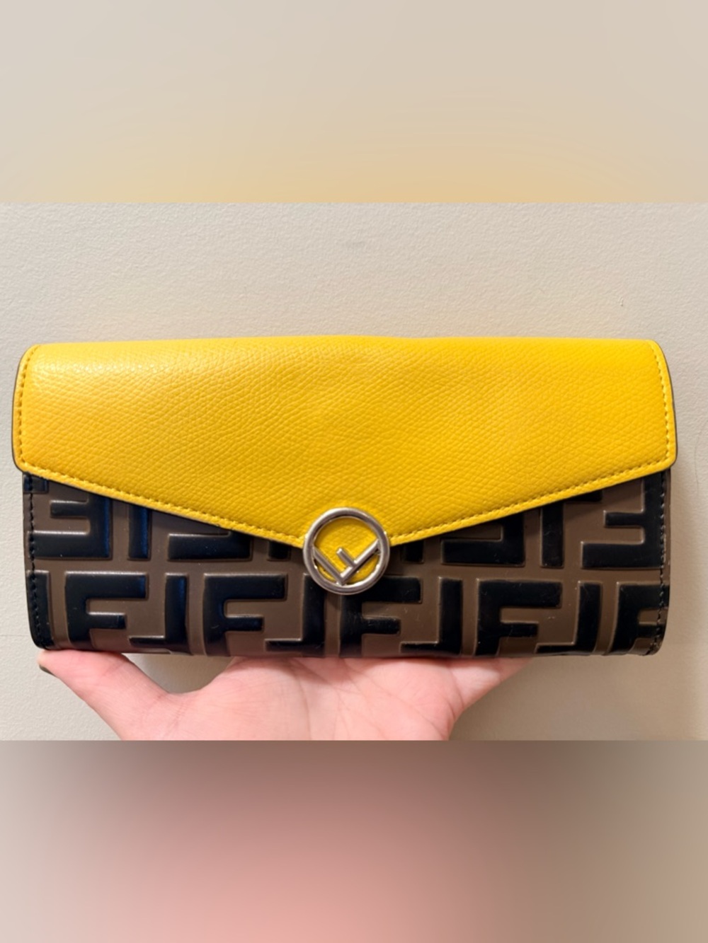 *Rare* Authentic Fendi - Zucca Leather Long Wallet